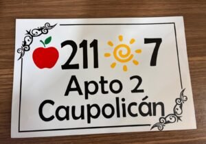 Números de puerta en chapa